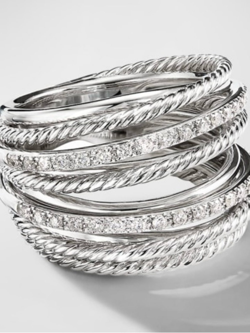 David Yurman
Crossover Wide Ring with Diamonds and Silver, 18mm - Picture 2 of 14